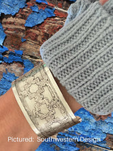 Load image into Gallery viewer, Etched Sterling Silver Cuff Bracelet - Southwestern Pattern
