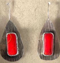 Load image into Gallery viewer, Red Rosarita Earrings in Sterling Silver
