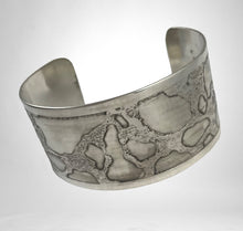Load image into Gallery viewer, Etched Sterling Silver Cuff Bracelet - Animal Print

