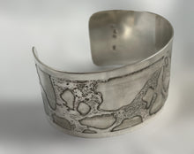 Load image into Gallery viewer, Etched Sterling Silver Cuff Bracelet - Animal Print
