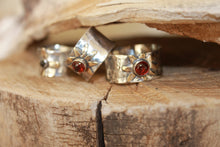 Load image into Gallery viewer, Wildflower Rings - Sterling Silver/Brass/Gem of choice
