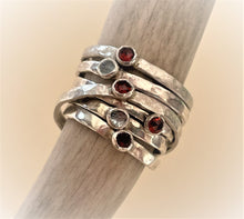 Load image into Gallery viewer, Shown here: rose cut garnets, aquamarines
